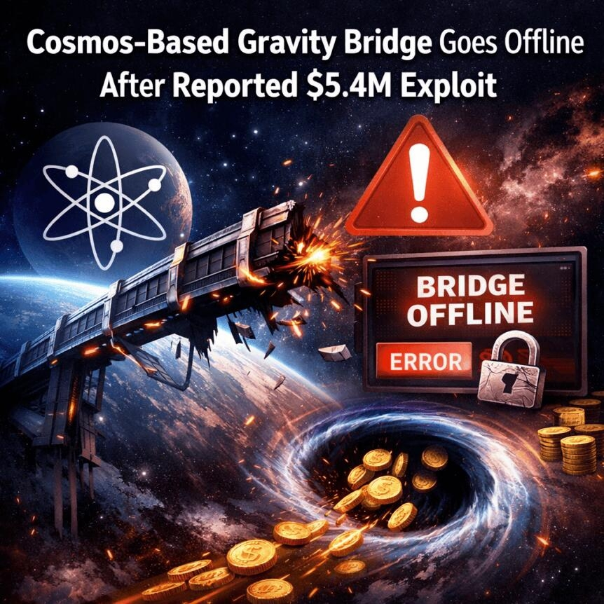 Cosmos-Based Gravity Bridge Goes Offline After Reported $5.4m Exploit