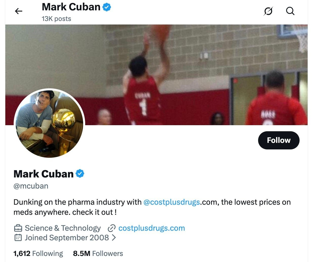 Mark Cuban X Account