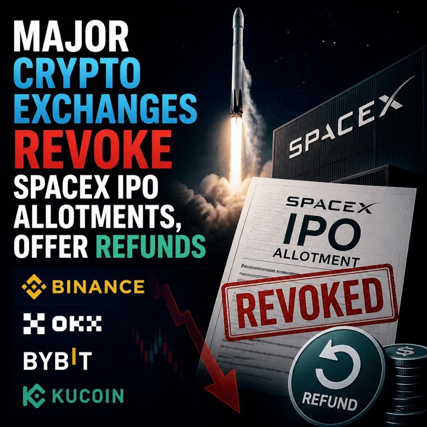 Major Crypto Exchanges Revoke Spacex Ipo Allotments, Offer Refunds