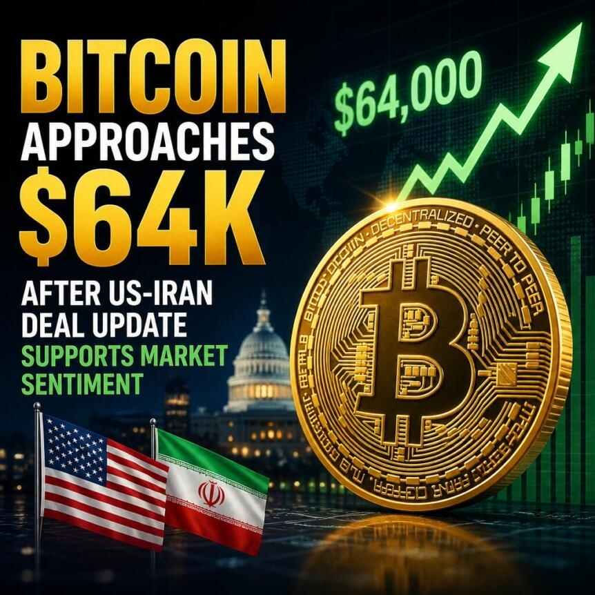 Bitcoin Approaches 64k After Us Iran Deal Update Supports Market Sentiment