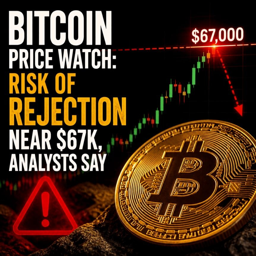 Bitcoin Price Watch: Risk Of Rejection Near $67k, Analysts Say