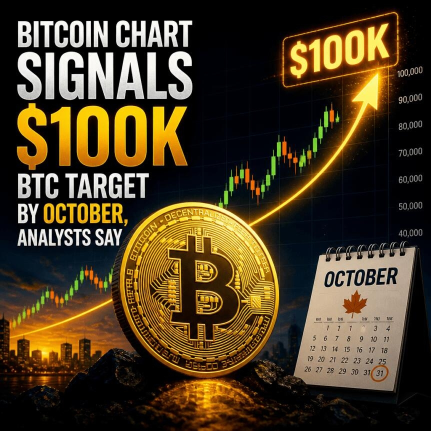 Bitcoin Chart Signals $100k Btc Target By October, Analysts Say