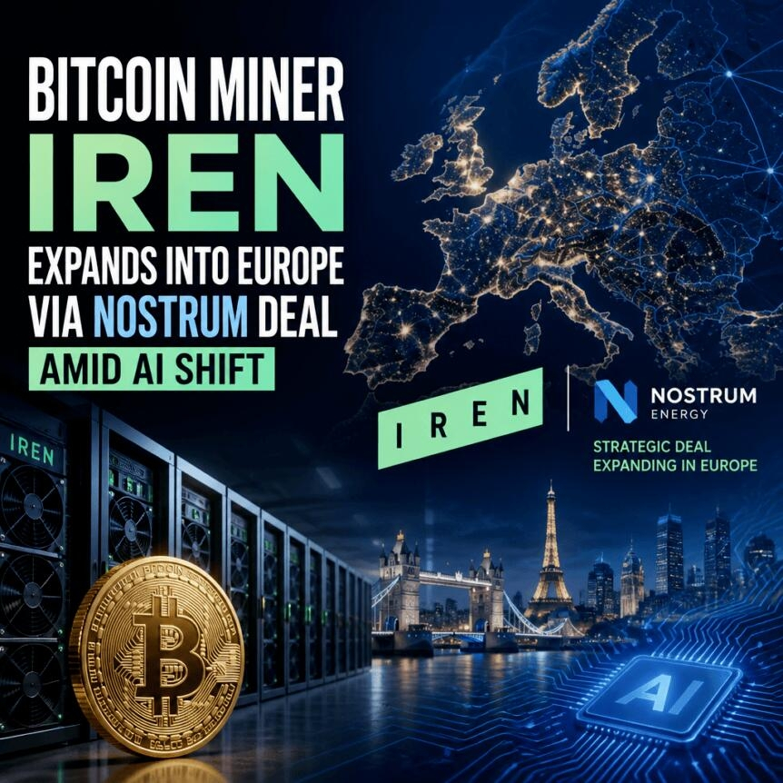 Bitcoin Miner Iren Expands Into Europe Via Nostrum Deal Amid Ai Shift
