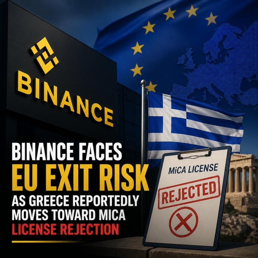 Binance Faces Eu Exit Risk As Greece Reportedly Moves Toward Mica License Reject