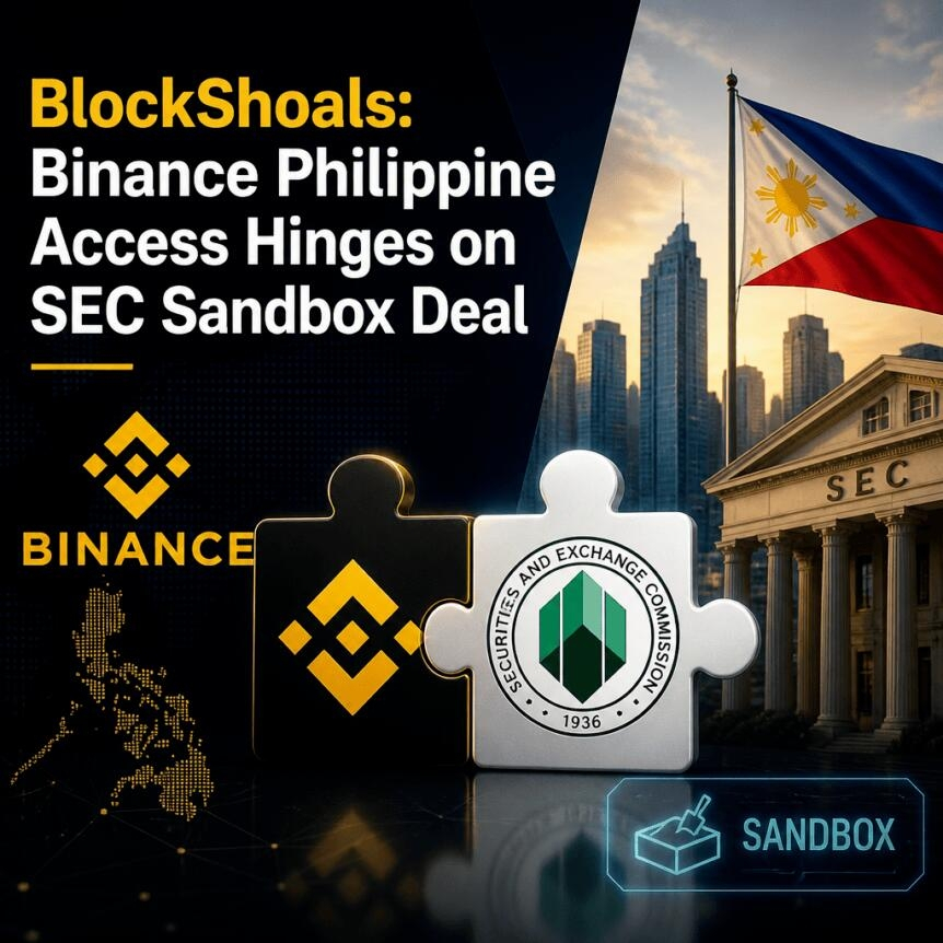 Blockshoals: Binance Philippine Access Hinges On Sec Sandbox Deal