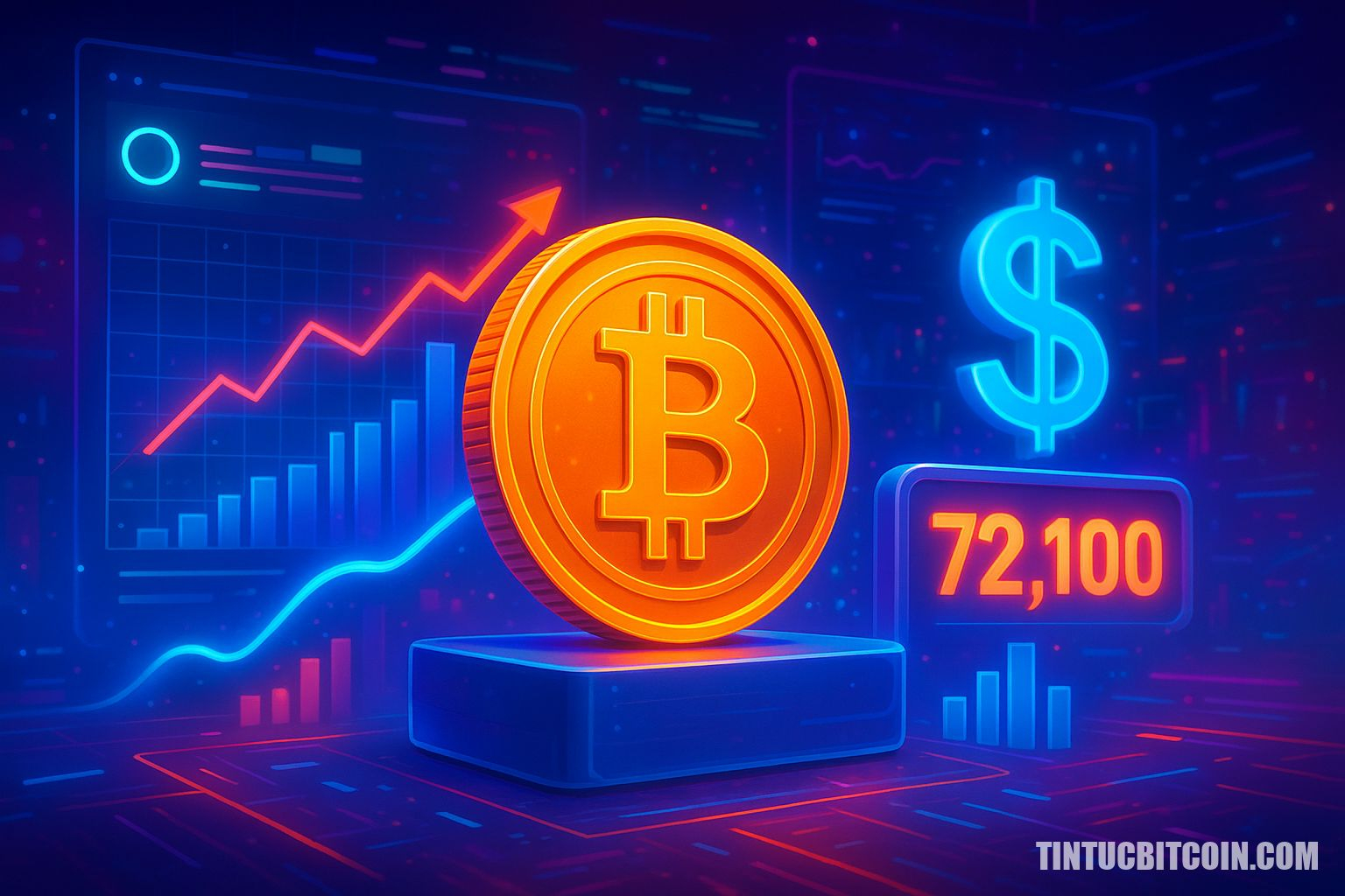 Bitcoin kẹt nguồn cung 16,64 triệu BTC trước thử thách 72.100 USD