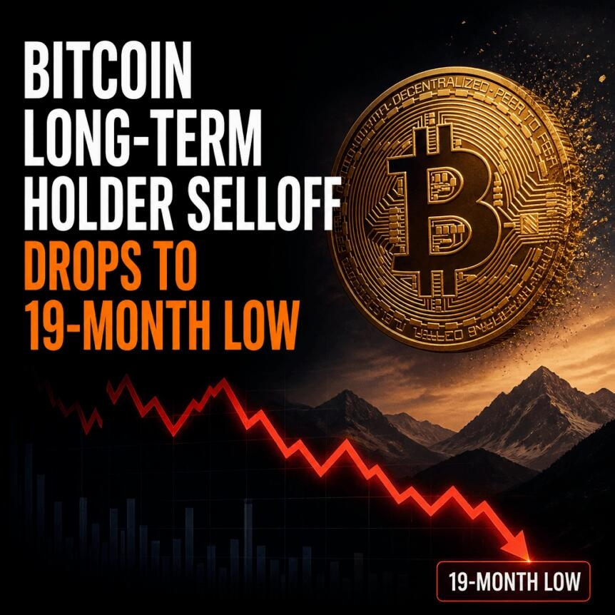Bitcoin Long-Term Holder Selloff Drops To 19-Month Low