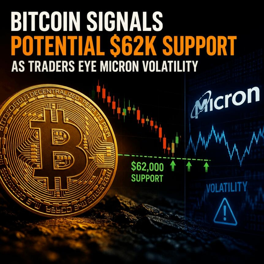 Bitcoin Signals Potential $62k Support As Traders Eye Micron Volatility