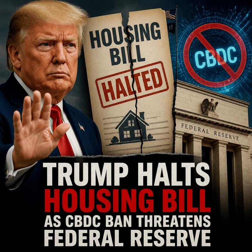 Trump Halts Housing Bill As Cbdc Ban Threatens Federal Reserve