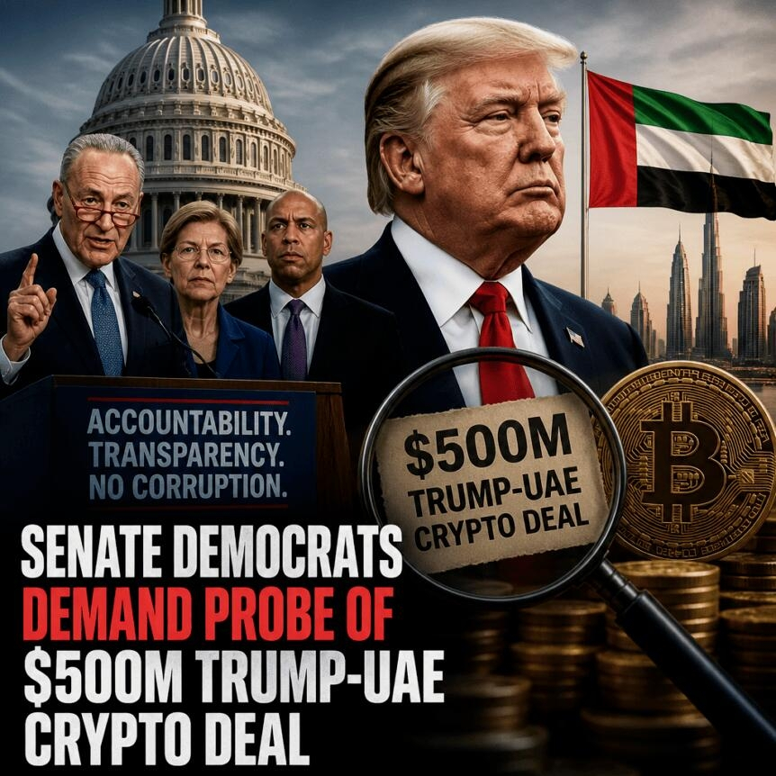 Senate Democrats Demand Probe Of $500m Trump-Uae Crypto Deal