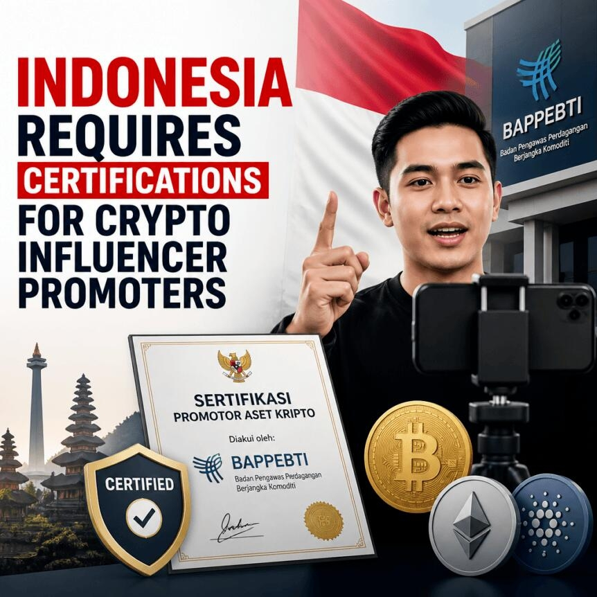 Indonesia Requires Certifications For Crypto Influencer Promoters