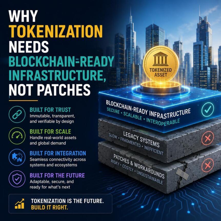Why Tokenization Needs Blockchain-Ready Infrastructure, Not Patches