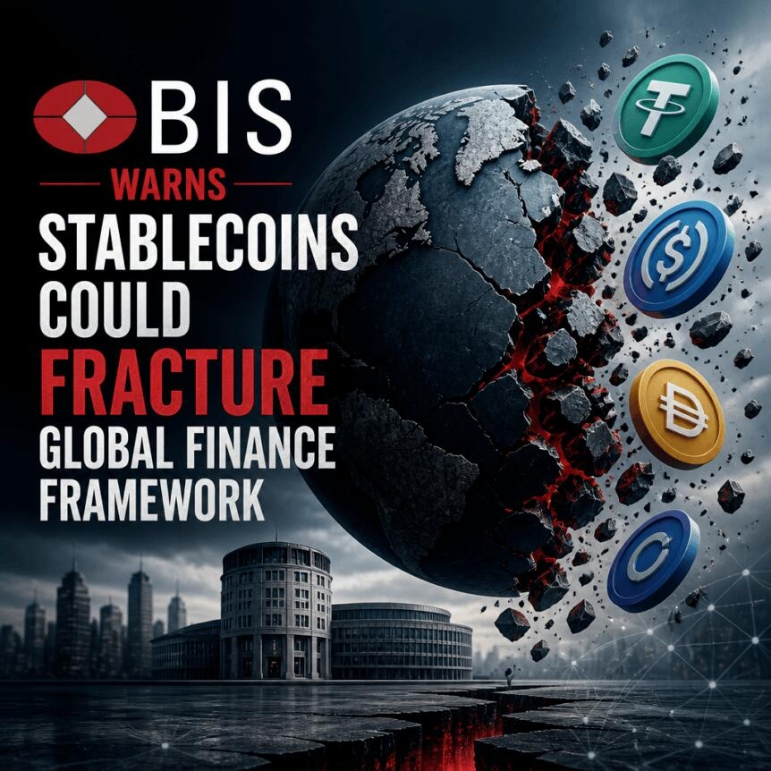 Bis Warns Stablecoins Could Fracture Global Finance Framework