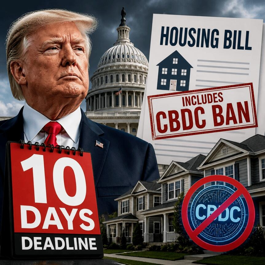 Trump Faces 10-Day Deadline On Housing Bill Including Cbdc Ban
