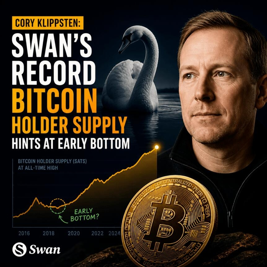 Cory Klippsten: Swan’s Record Bitcoin Holder Supply Hints At Early Bottom