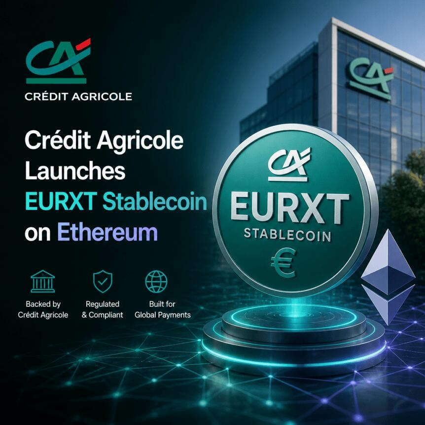 Crédit Agricole Launches Eurxt Stablecoin On Ethereum
