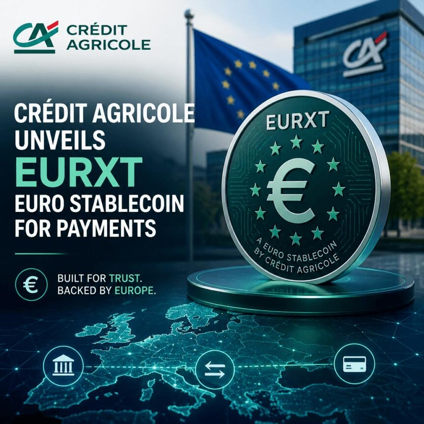 Crédit Agricole Unveils Eurxt Euro Stablecoin For Payments