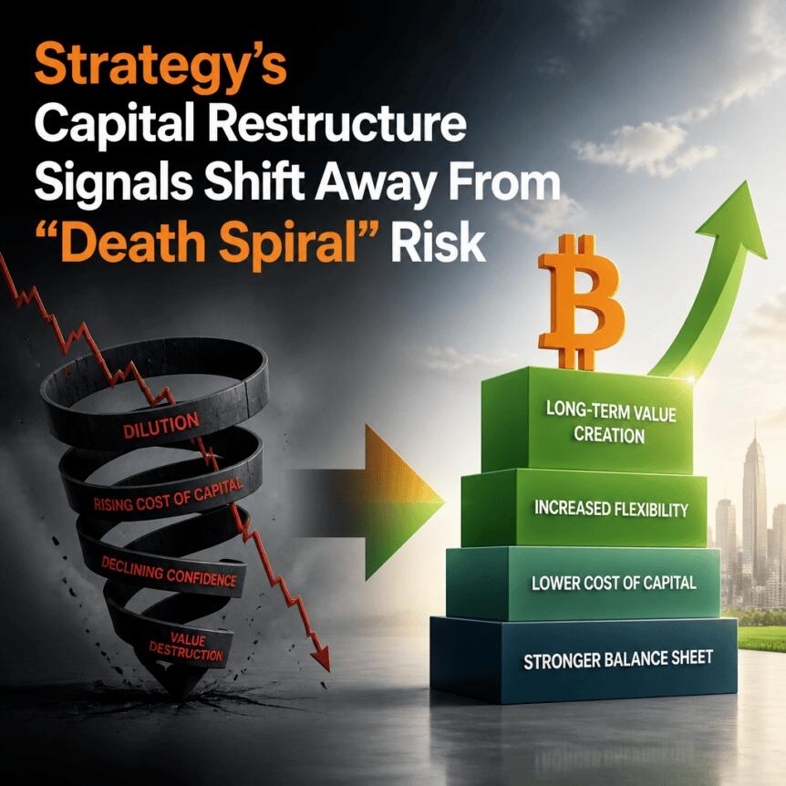 Strategy’s Capital Restructure Signals Shift Away From “death Spiral” Risk