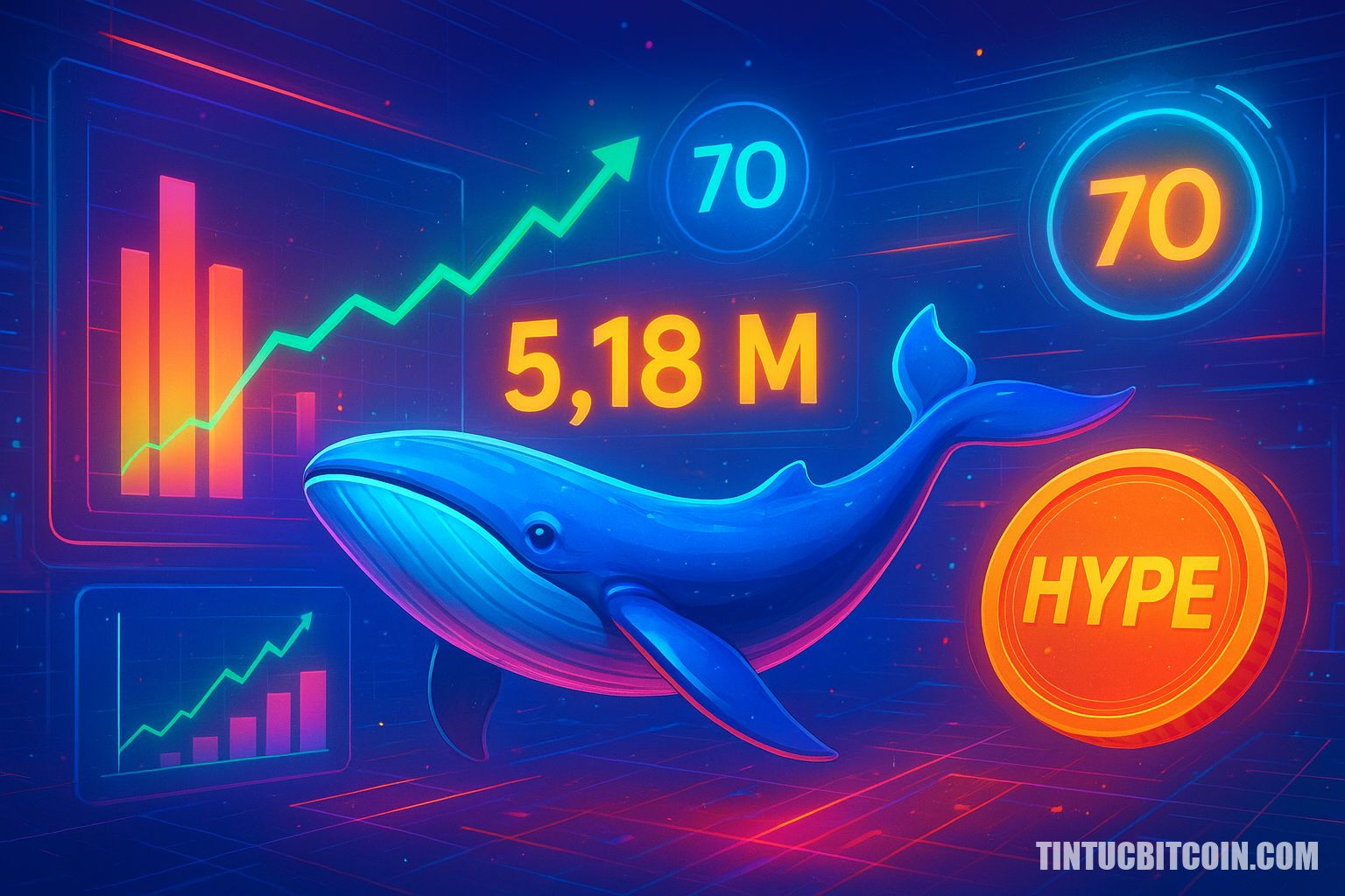 Cá voi bán 5,18 triệu USD, HYPE có lên 70 USD?