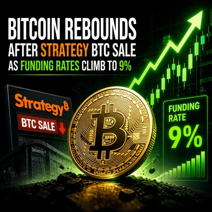 Bitcoin Rebounds After Strategy Btc Sale As Funding Rates Climb To 9%