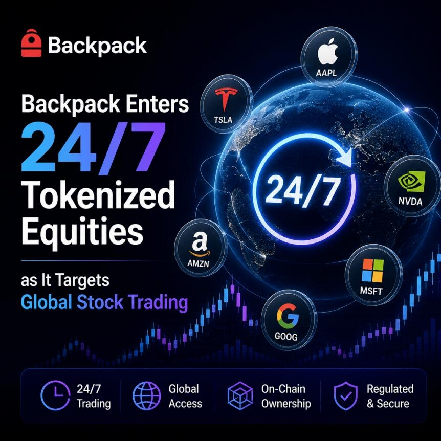Backpack Enters 24/7 Tokenized Equities As It Targets Global Stock Trading