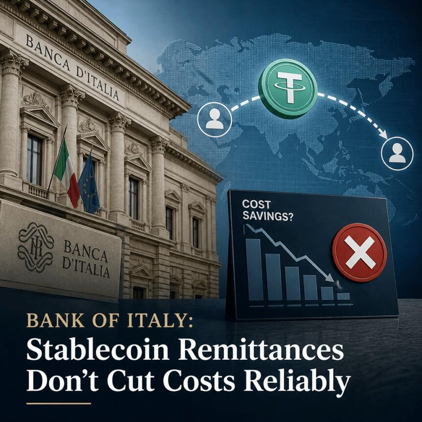 Bank Of Italy: Stablecoin Remittances Don’t Cut Costs Reliably
