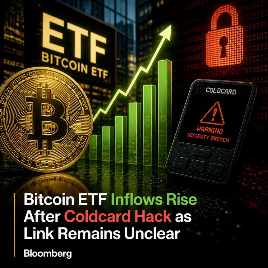 Bitcoin Etf Inflows Rise After Coldcard Hack As Link Remains Unclear, Bloomberg