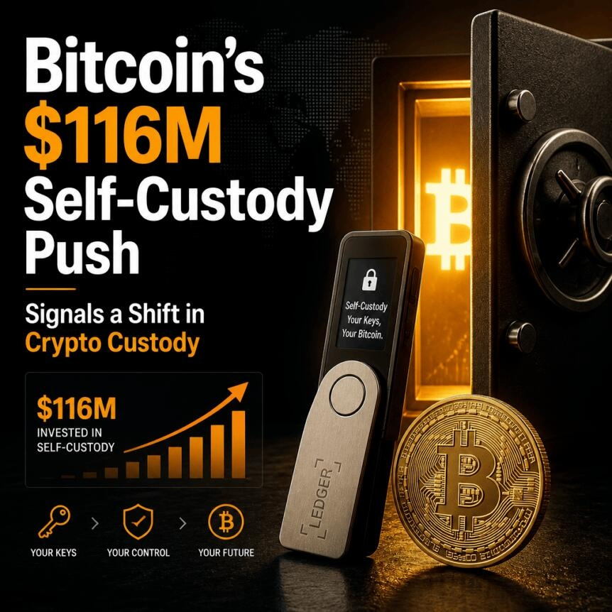 Bitcoin’s $116m Self-Custody Push Signals A Shift In Crypto Custody