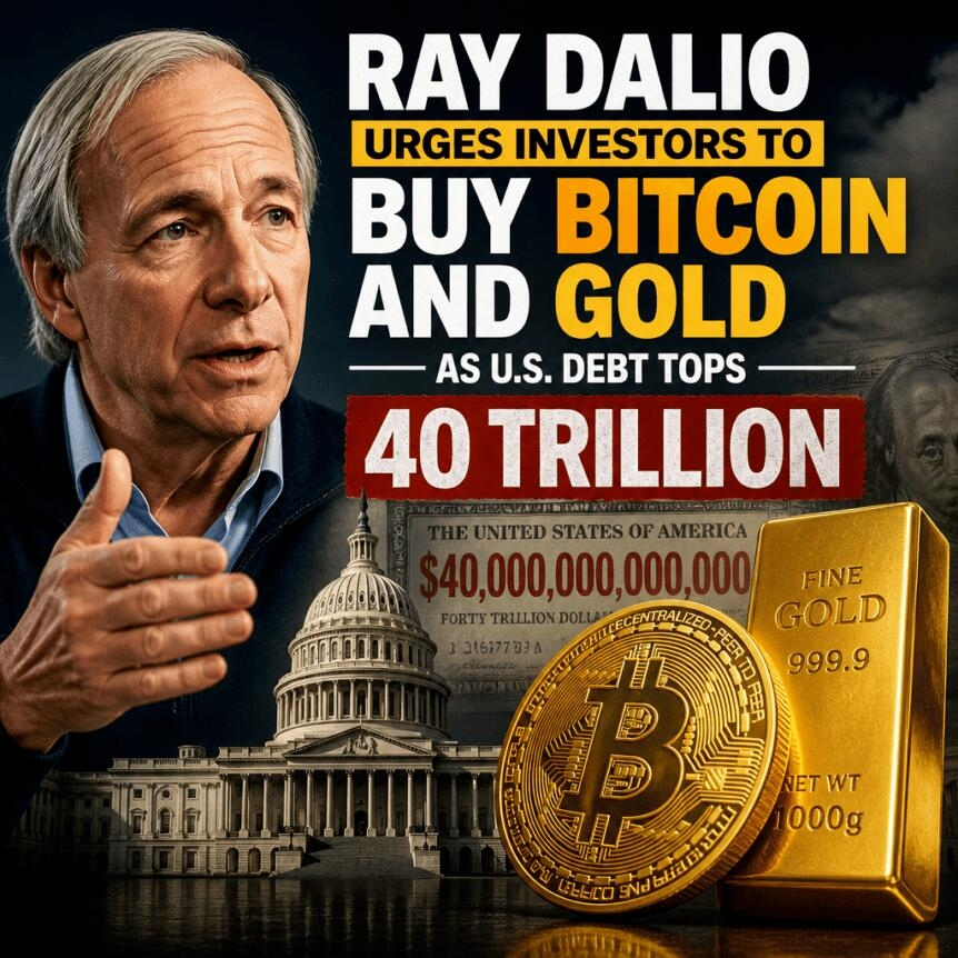 Ray Dalio Urges Investors To Buy Bitcoin And Gold As U S Debt Tops 40 Trillion