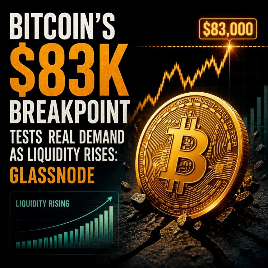 Bitcoin’s $83k Breakpoint Tests Real Demand As Liquidity Rises: Glassnode