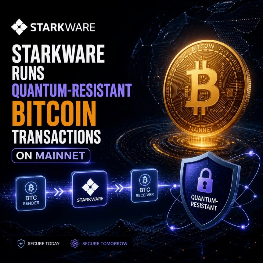 Starkware Runs Quantum-Resistant Bitcoin Transactions On Mainnet