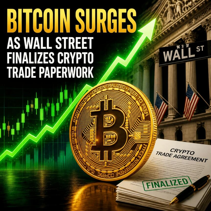 Bitcoin Surges As Wall Street Finalizes Crypto Trade Paperwork