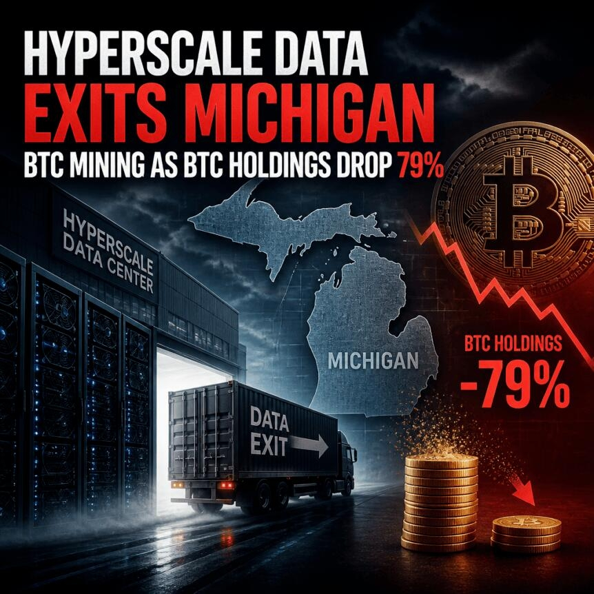 Hyperscale Data Exits Michigan Btc Mining As Btc Holdings Drop 79%