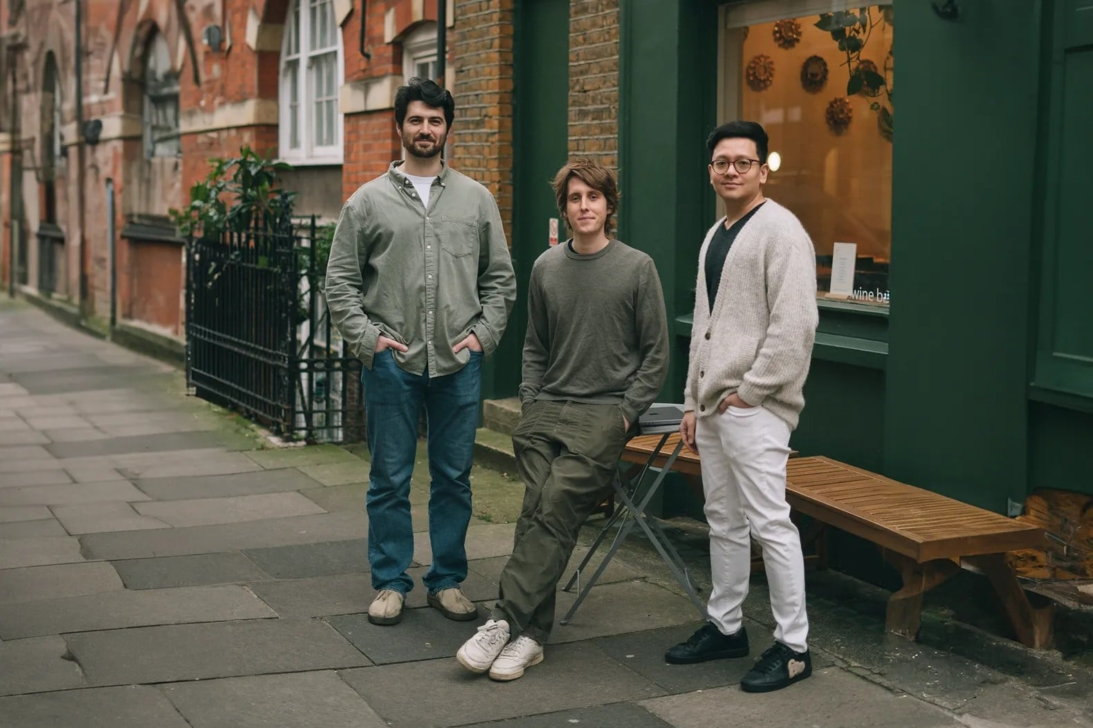 The Neverless founding team on a street in London