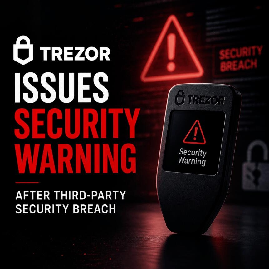 Trezor Issues Security Warning After Third Party Security Breach