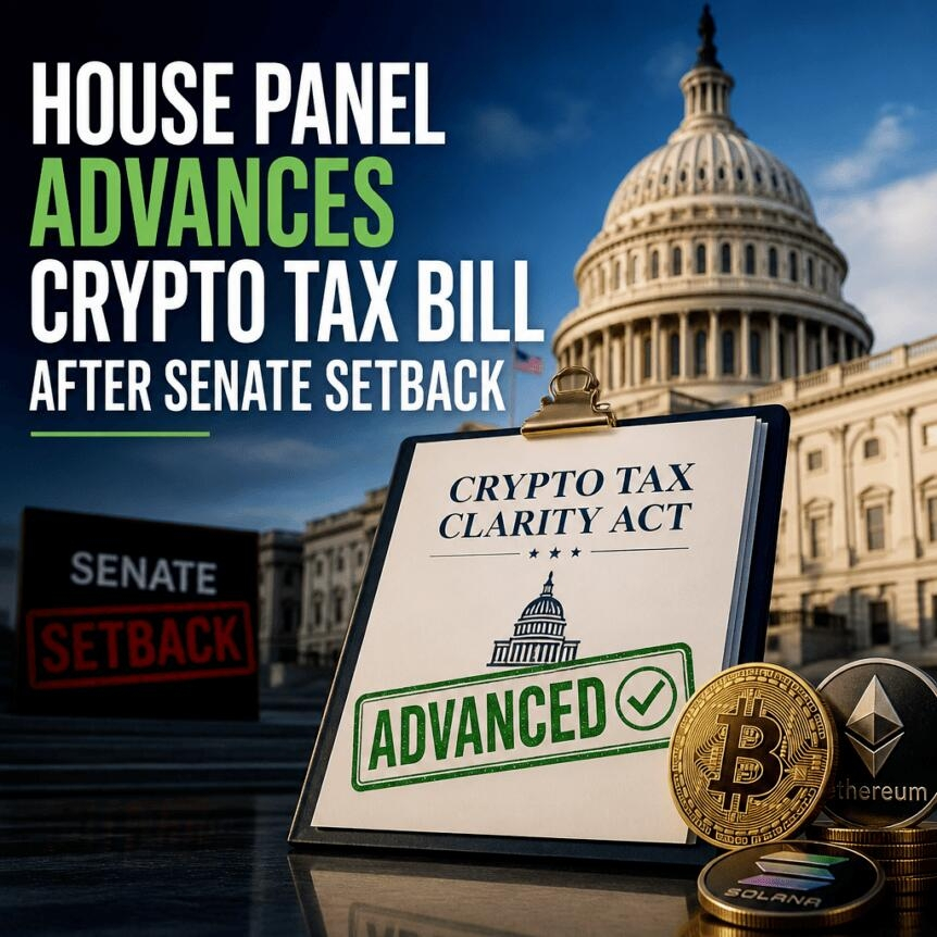 House Panel Advances Crypto Tax Bill After Senate Setback