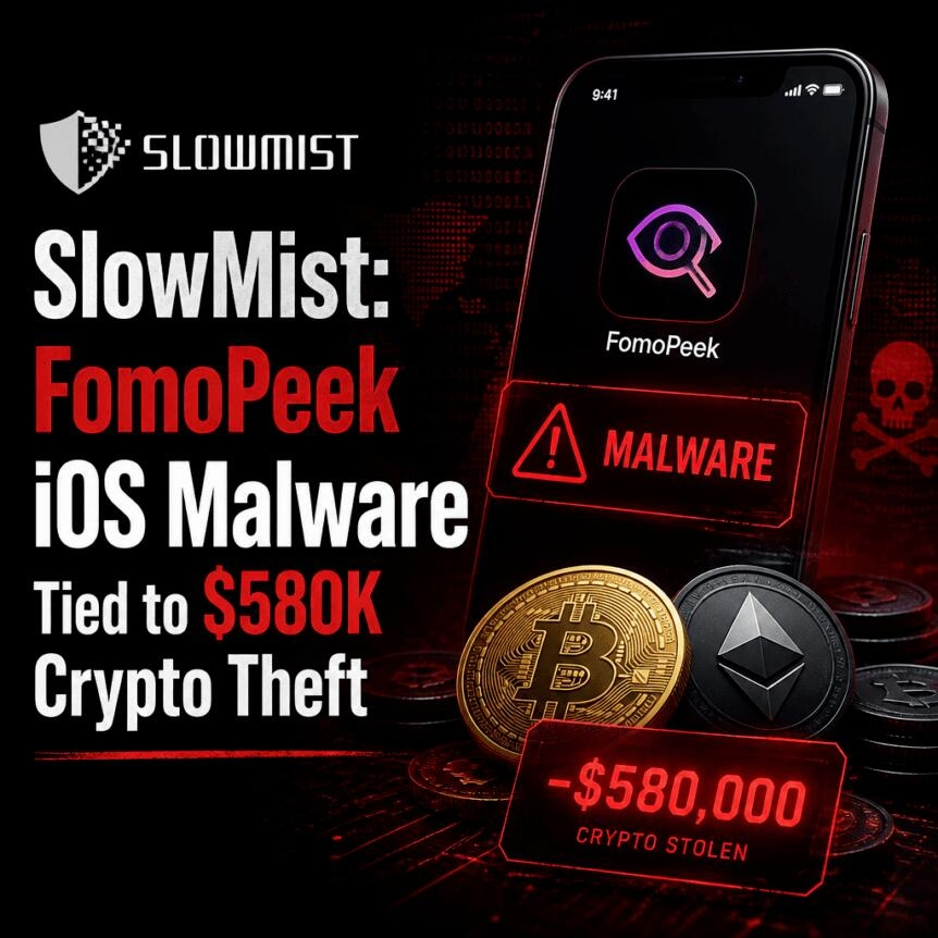 Slowmist: Fomopeek Ios Malware Tied To $580k Crypto Theft