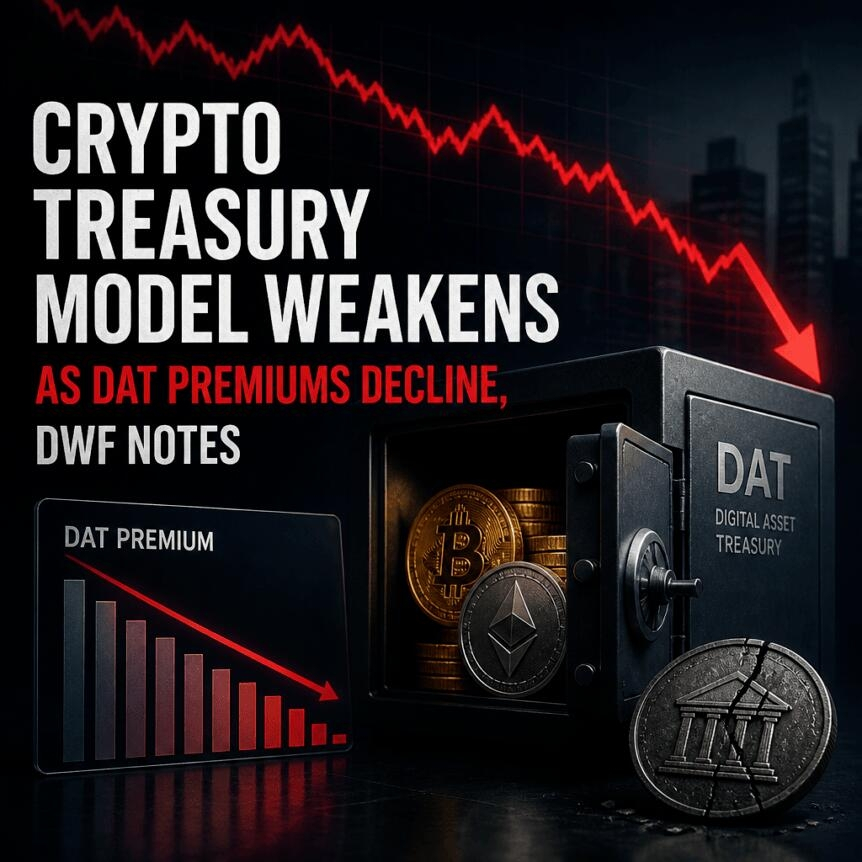 Crypto Treasury Model Weakens As Dat Premiums Decline, Dwf Notes