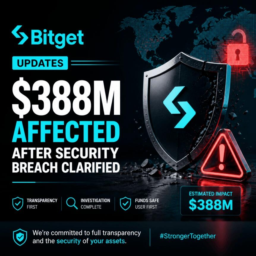 Bitget Updates: $388m Affected After Security Breach Clarified