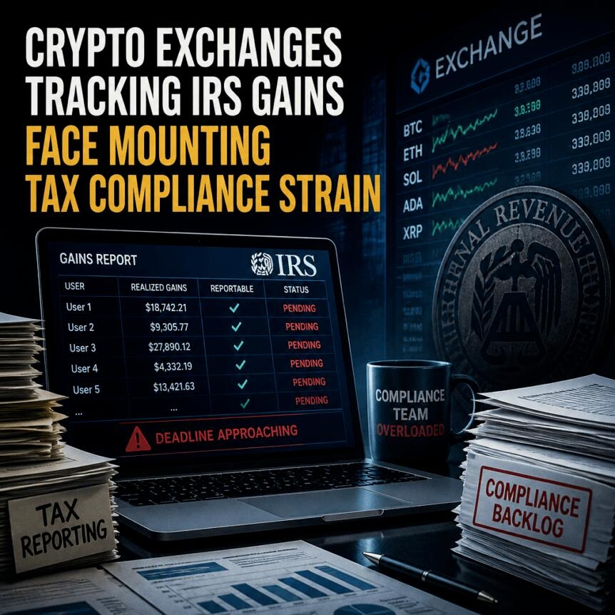 Crypto Exchanges Tracking Irs Gains Face Mounting Tax Compliance Strain
