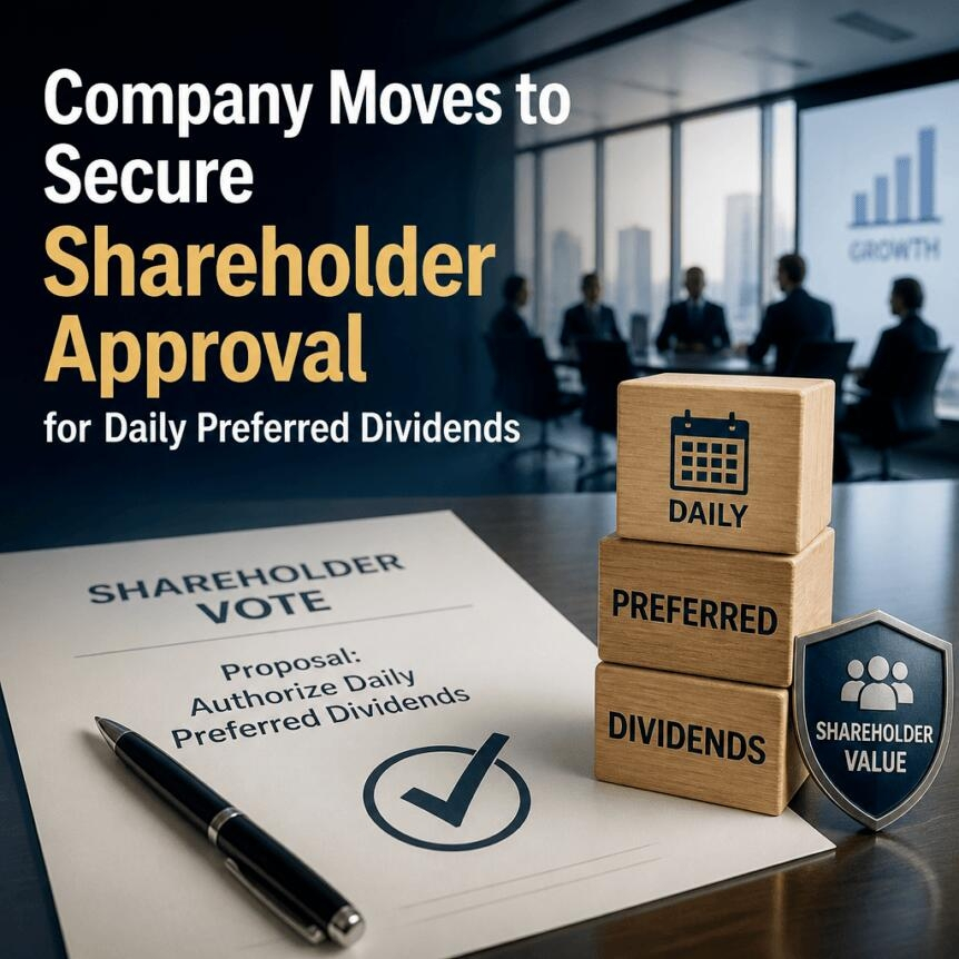 Company Moves To Secure Shareholder Approval For Daily Preferred Dividends