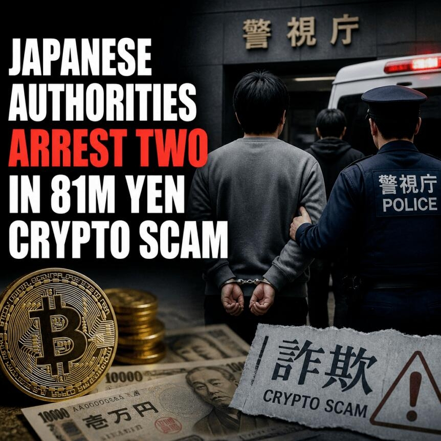 Japanese Authorities Arrest Two In 81m Yen Crypto Scam