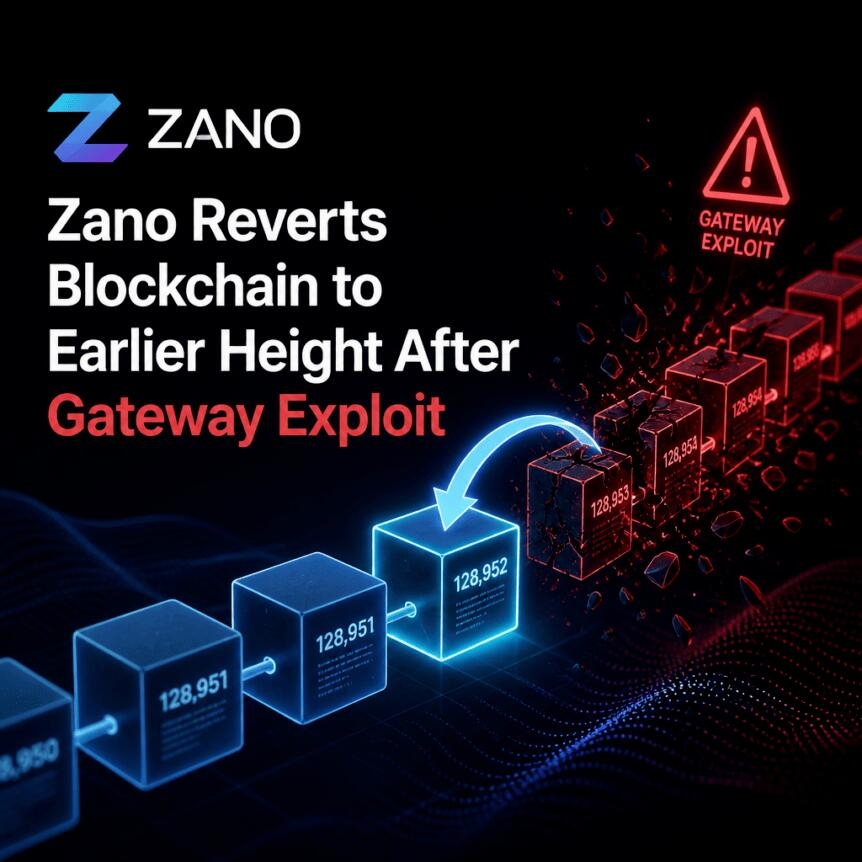 Zano Reverts Blockchain To Earlier Height After Gateway Exploit