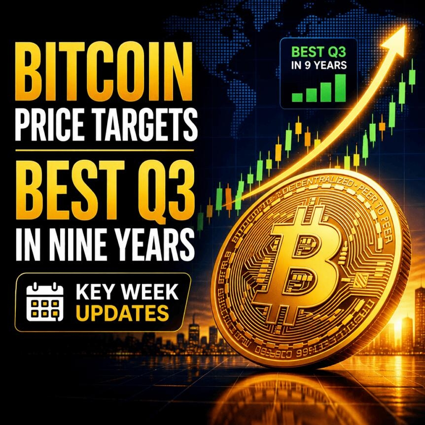 Bitcoin Price Targets Best Q3 In Nine Years: Key Week Updates