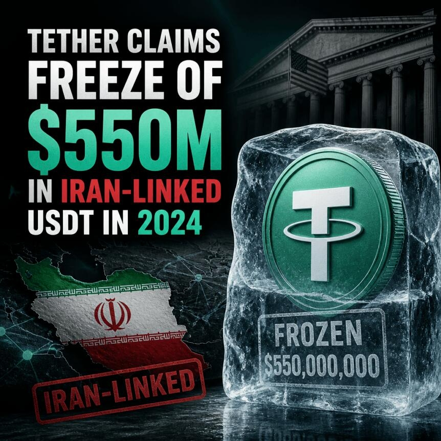 Tether Claims Freeze Of $550m In Iran-Linked Usdt In 2024