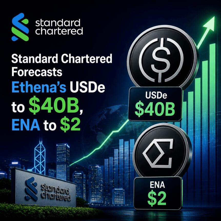 Standard Chartered Forecasts Ethena’s Usde To $40b, Ena To $2