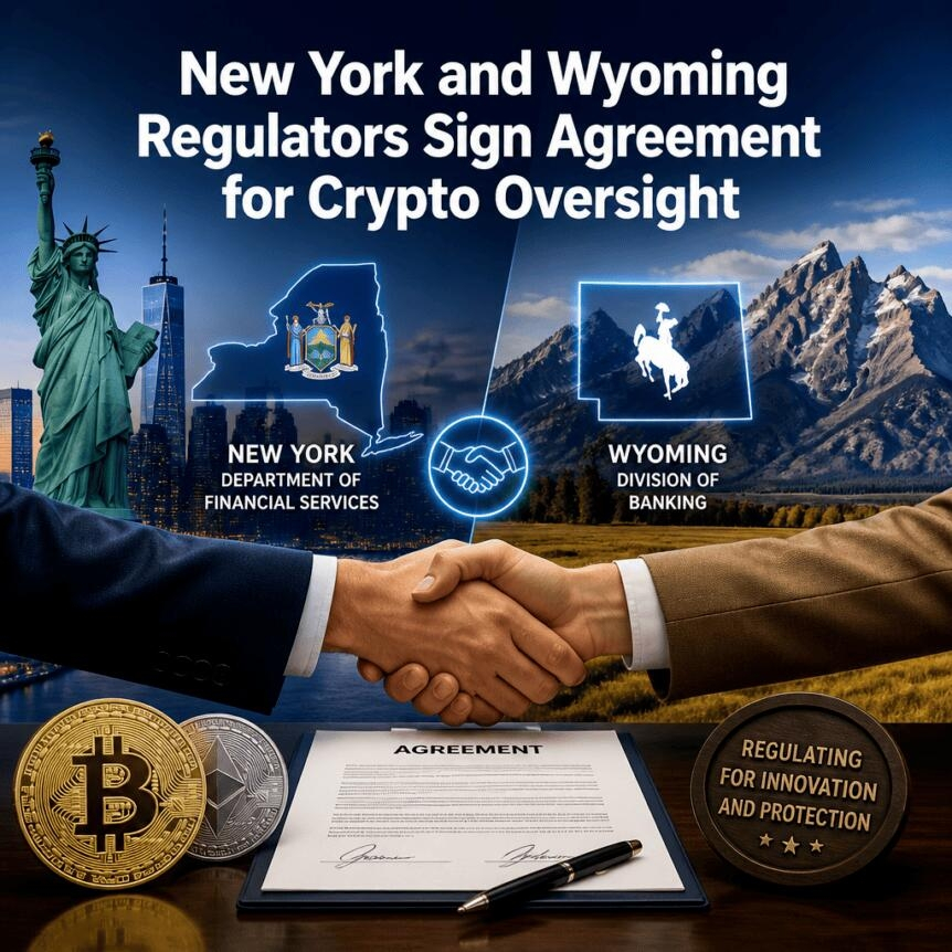 New York And Wyoming Regulators Sign Agreement For Crypto Oversight