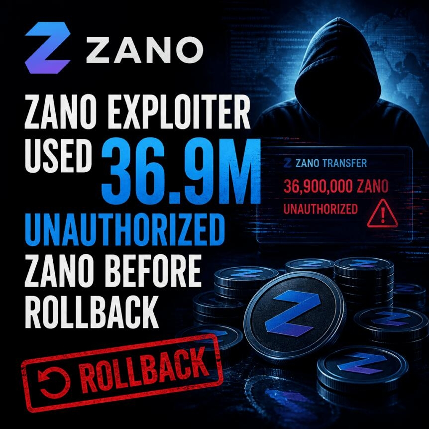 Zano Exploiter Used 36.9m Unauthorized Zano Before Rollback