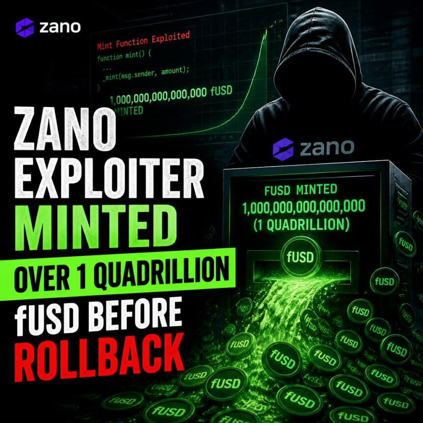 Zano Exploiter Minted Over 1 Quadrillion Fusd Before Rollback