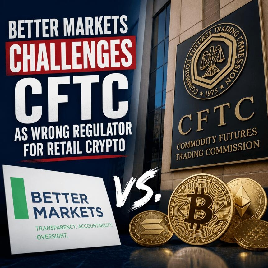 Better Markets Challenges Cftc As Wrong Regulator For Retail Crypto
